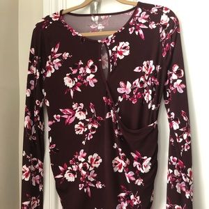 Motherhood Maternity Floral Long Sleeve Top